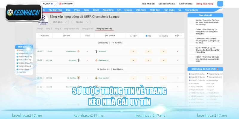 Sơ lược thông tin về trang Kèo Nhà Cái uy tín